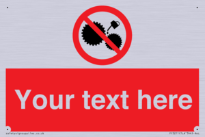 Custom No Oiling Sign